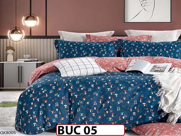 Lenjerie pentru 1 persoana din bumbac 100% 4 piese -BUC05