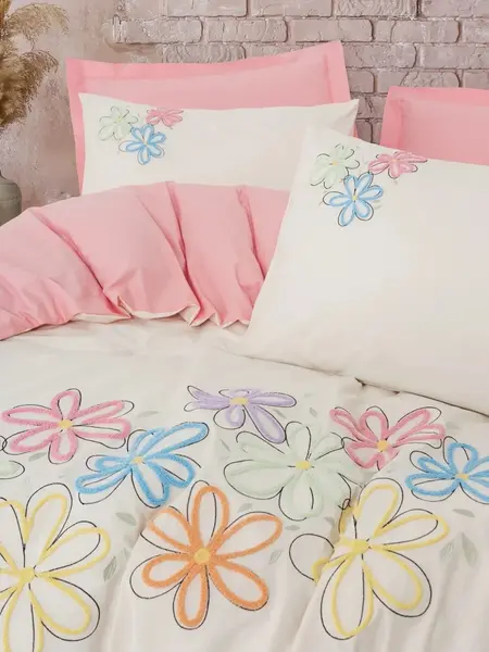 Lenjerie Puff Bellis Roz (Bumbac 100%)