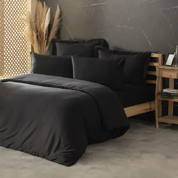 Lenjerie Silky Negru (Satin Deluxe)
