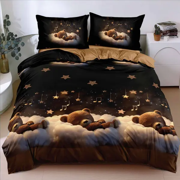 Lenjerie Tedy Black (Bumbac Satinat)