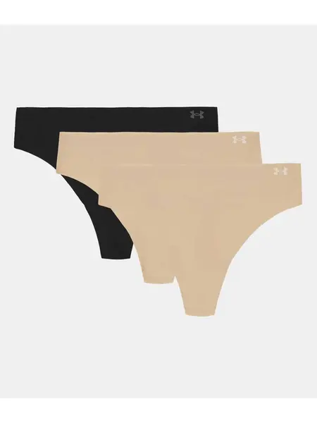 Lenjerie Ua Pure Stretch No Show Thong -solid 3pk