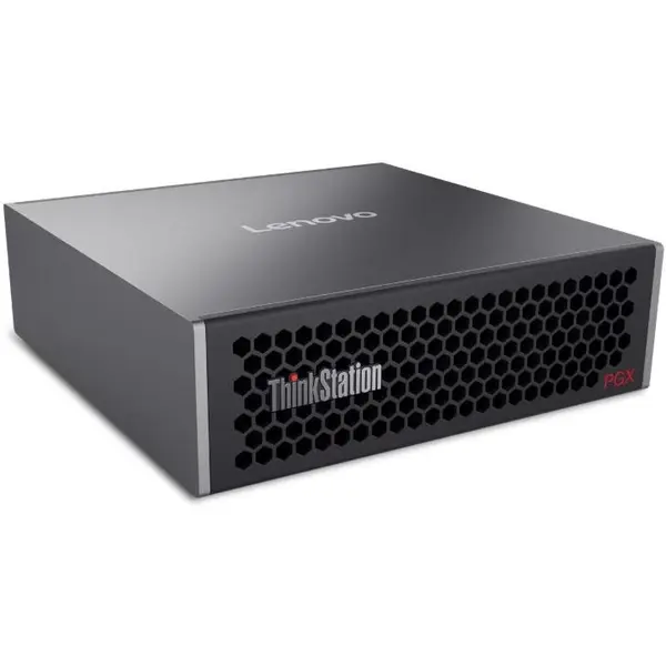 Lenovo Calculator Sistem PC Workstation Lenovo ThinkStation PGX, Procesor NVIDIA® GB10 Grace Blackwell Superchip, 20 core Arm, 10x Cortex-X925 + 10x Cortex-A725, 128GB LPDDR5X, 1TB SSD, Wi-Fi 7, Bluetooth, NVIDIA® DGX OS