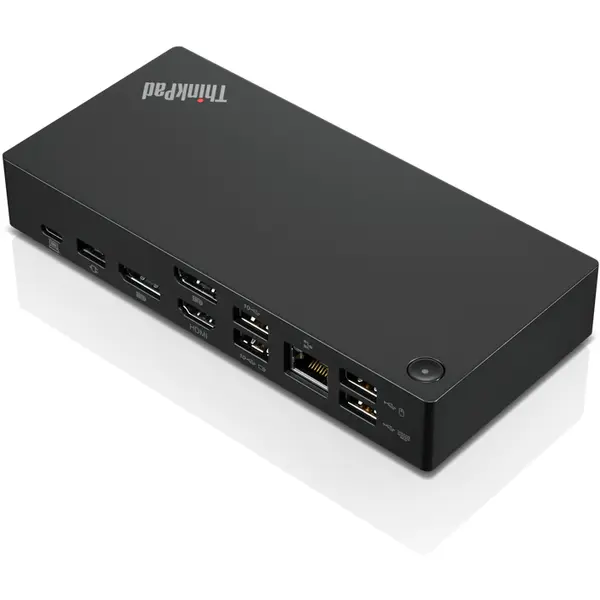 Lenovo Docking Station Lenovo ThinkPad Universal USB-C Dock, Incarcare 65W, 2x DisplayPort, HDMI, Ethernet, 5x USB-A