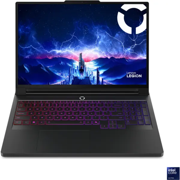 Lenovo Laptop Gaming Legion Pro 7 16IAX10H cu procesor Intel® Core™ Ultra 9 275HX pana la 5.4GHz, 16 WQXGA, OLED, 240Hz, 64GB DDR5 RAM, 1TB SSD, NVIDIA® GeForce RTX™ 5090 24GB GDDR7, No OS, Negru (INT Keyboard)