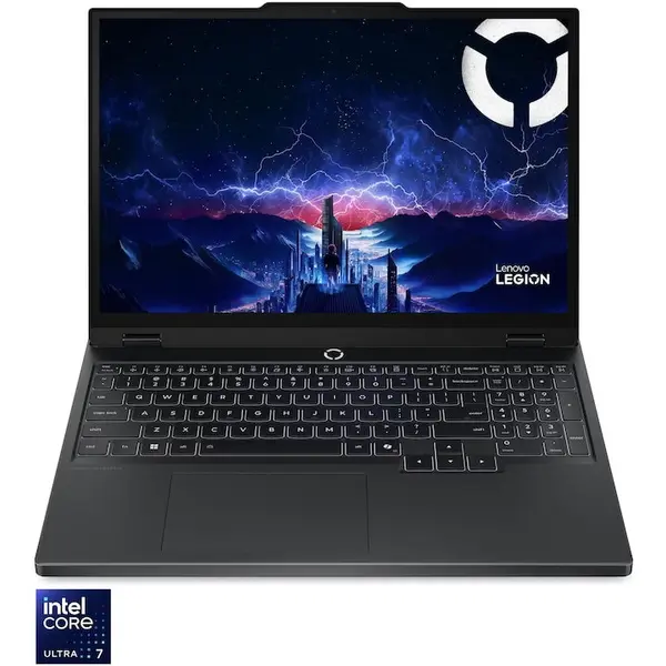 Lenovo Laptop Gaming Lenovo Legion 5 15IAX10, Procesor Intel Core™ Ultra 7 255HX, Display 15.1 WQXGA, OLED, 16GB DDR5 RAM, 1TB SSD, Placa video NVIDIA GeForce RTX™ 5060 8GB GDDR7, No OS, Eclipse Black