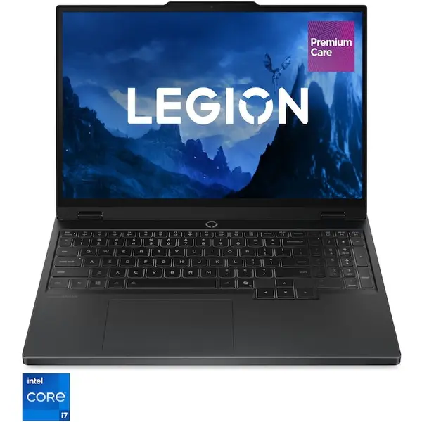 Lenovo Laptop Gaming Lenovo Legion 5 15IRX10 cu procesor Intel® Core i7-14700HX, Display 15.1 WQXGA, OLED, 165Hz, 32GB DDR5 RAM, 1TB SSD, Placa video NVIDIA GeForce RTX 5060 8GB GDDR7, No OS, Eclipse Black