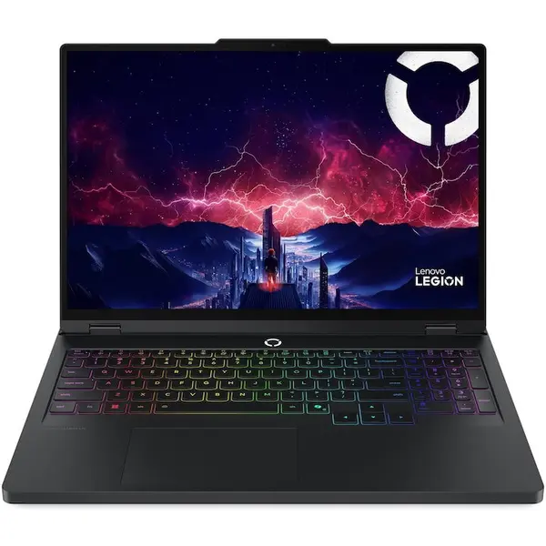 Lenovo Laptop Gaming Lenovo Legion Pro 5 16ADR10, procesor AMD Ryzen™ 7 8745HX pana la 5.1GHz, 16 inch, WQXGA, OLED, 24GB DDR5 RAM, 1TB SSD, NVIDIA GeForce RTX™ 5060 8GB GDDR7, No OS, Negru