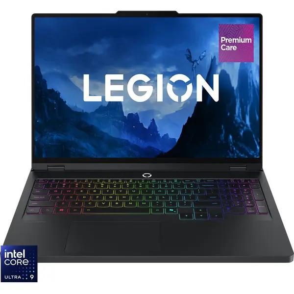 Lenovo Laptop Gaming Lenovo Legion Pro 5 16IAX10 cu procesor Intel® Core™ Ultra 9 275HX pana la 5.4GHz, 16 WQXGA, OLED, 165Hz, 32GB DDR5 RAM, 2TB SSD, NVIDIA® GeForce RTX™ 5070 8GB GDDR7, No OS, Eclipse Black, 3y on-site Premium Care