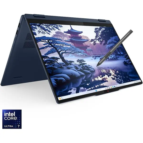 Lenovo Laptop Lenovo IdeaPad 5 2-in-1 16IAL10 cu procesor Intel® Core Ultra 7 255H pana la 5.1GHz, 16 WUXGA, IPS, Touch, 16GB LPDDR5x RAM, 1TB SSD, Intel® Arc™ Graphics, Windows® 11 Home, Cosmic Blue