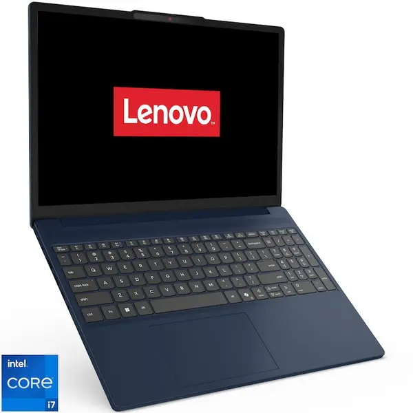 Lenovo Laptop Lenovo IdeaPad Slim 3 15IRH10, Procesor Intel® Core™ i7-13620H pana la 4.9GHz, Display 15.3 WUXGA, IPS, DDR5 16GB RAM, SSD 1TB , Intel® UHD Graphics, Free DOS, Albastru cosmic, 83K100CTRM (INT Keyboard)