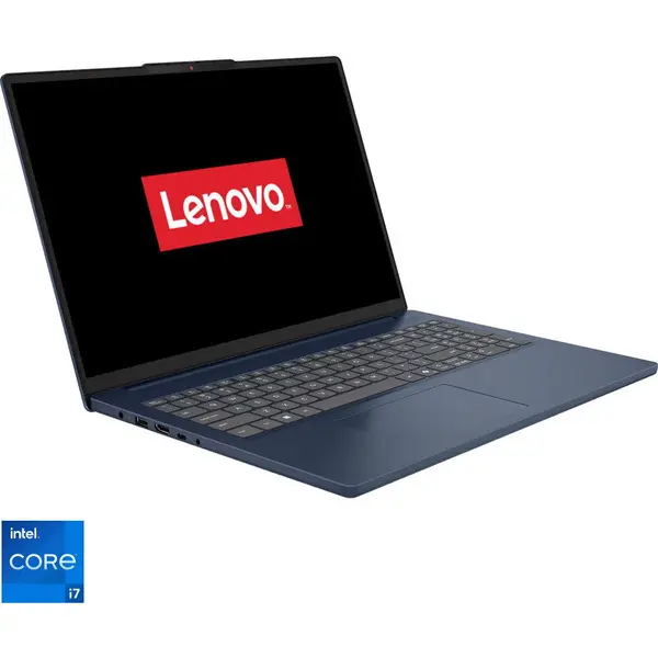 Lenovo Laptop Lenovo IdeaPad Slim 3 16IRH10 cu procesor Intel® Core™ i7-13620H, 16 WUXGA, IPS, 16GB DDR5 RAM, 512GB SSD, Intel® UHD Graphics, No OS, Albastru (INT Keyboard)