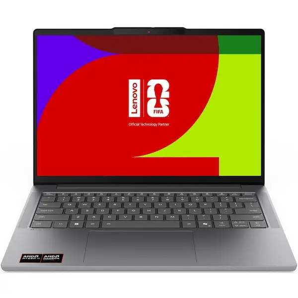 Lenovo Laptop Lenovo IdeaPad Slim 5 14AGP11 cu procesor AMD Ryzen™ AI 7 450, Display 14 2.8K, OLED, 32GB DDR5 RAM, 1TB SSD, Placa video AMD Radeon™ 860M Graphics, No OS, Luna Grey