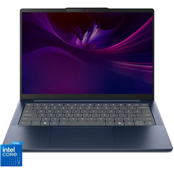 Lenovo Laptop Lenovo IdeaPad Slim 5 14IRH10R, Procesor Intel® Core™ 7 240H, Display 14 WUXGA (1920x1200), OLED, Memorie RAM 32GB DDR5, Capacitate 1TB SSD, Placa video integrata Intel® Graphics, No OS, Cosmic Blue (INT Keyboard)