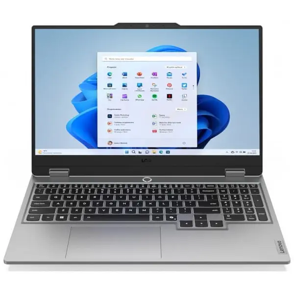 Lenovo Laptop Lenovo LOQ 15, Intel Core i5-13450HX, 15.6'', 144Hz, 64GB, 512GB + 512GB, Windows 11 Home, RTX5060, Argintiu
