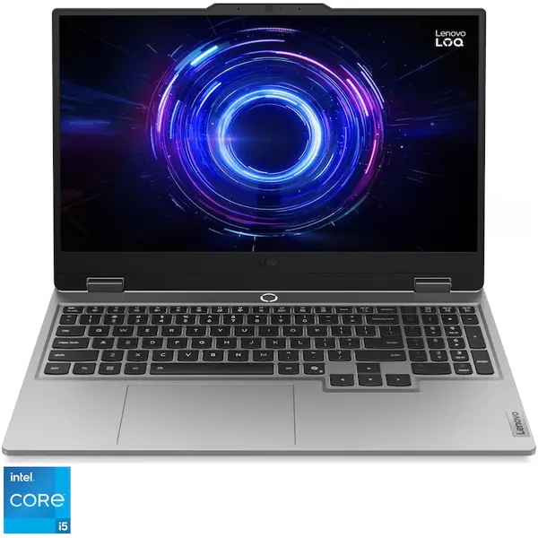 Lenovo Laptop Lenovo LOQ 15, Procesor Intel Core i5-13450HX, 15.6 Full HD, 16GB DDR5-SDRAM, 512GB SSD, Placa video NVIDIA GeForce RTX 5050, Wi-Fi 6, Windows 11 Home, Grey