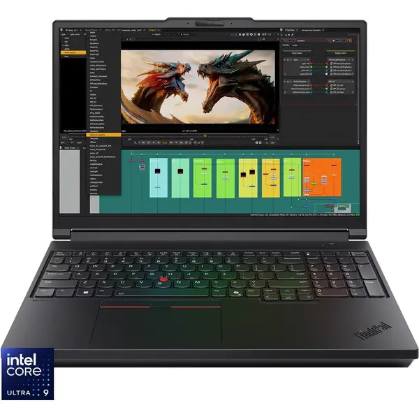 Lenovo Laptop Lenovo ThinkPad P16 Gen 3, 16 inch, WUXGA IPS, Procesor Intel® Core™ Ultra 9 275HX (36M Cache, pana la 5.40 GHz), 64GB DDR5, 1TB SSD, NVIDIA RTX PRO 3000 Blackwell 12GB, Windows 11 Pro, Negru