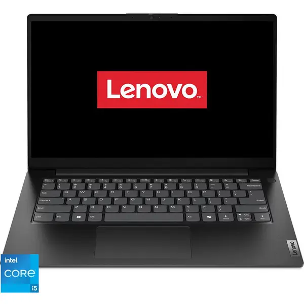 Lenovo Laptop LENOVO V14 G5 IRL, procesor Intel Core i5-13420H, 14 inch, Full HD, 8GB RAM, 512GB SSD, Intel UHD, No OS, Negru