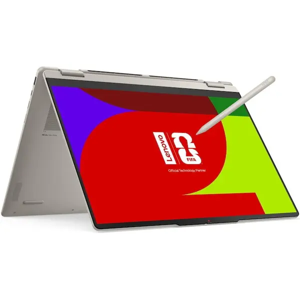 Lenovo Laptop Lenovo Yoga 7 2-in-1 16AGP11 cu procesor AMD Ryzen™ AI 7 445, Display 16 WUXGA, OLED, Touch, 16GB LPDDR5x RAM, 1TB SSD, Placa video AMD Radeon™ 840M Graphics, No OS, Seashell