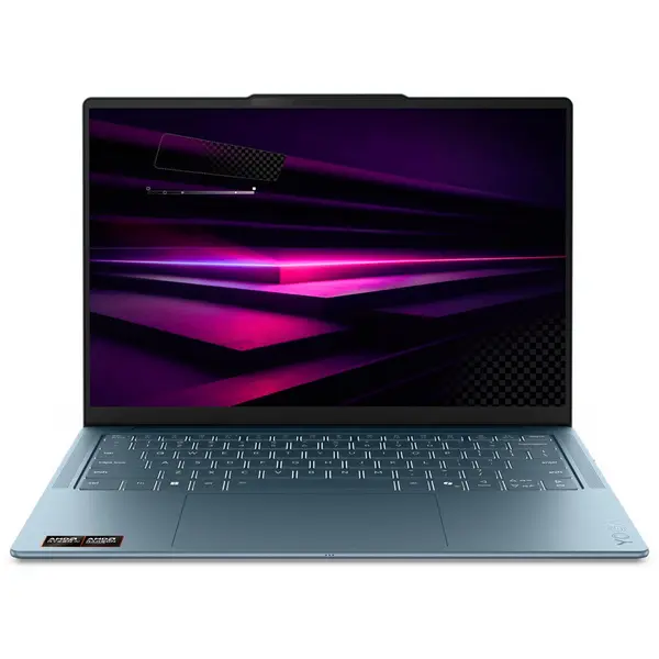 Lenovo Laptop Lenovo Yoga Slim 7 14AGP11, procesor AMD Ryzen™ AI 7 445 pana la 4.6GHz, 14 inch, 2.8K WQXGA+, OLED, 32GB LPDDR5x RAM, 1TB SSD, AMD Radeon™ 840M Graphics, Windows 11 Home, Albastru