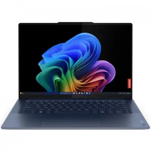 Lenovo Laptop Lenovo Yoga Slim 7 14Q8X9, Snapdragon X Elite X1E-78-100, 14.5 inch 3K Touch, 32GB RAM, 1TB SSD, Windows 11 Pro, Albastru (INT Keyboard)