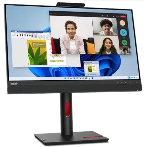 Lenovo Monitor IPS LED Lenovo ThinkCentre TiO 24 Gen 5, Full HD (1920 x 1080), HDMI, DisplayPort, Touchscreen, Boxe, Pivot, Negru