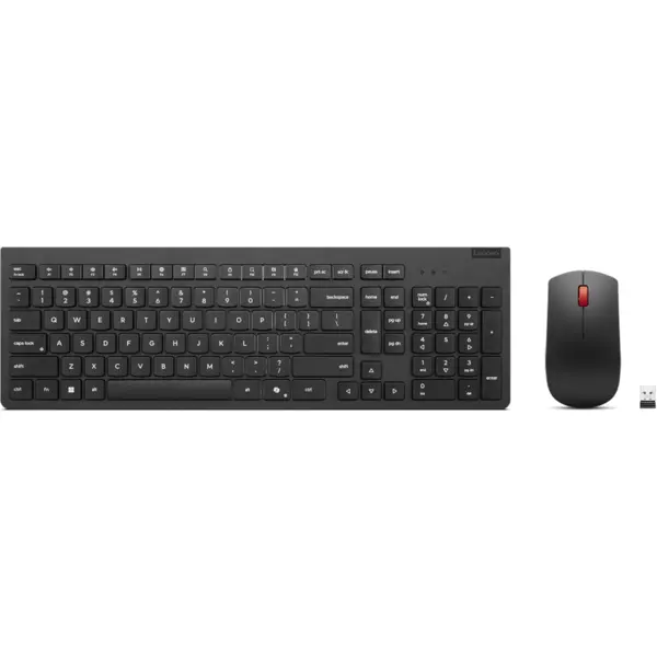 Lenovo Set Tastatura si Mouse Lenovo Essential Wireless Combo Keyboard & Mouse Gen2 Black-Lithuanian, Wireless 2.4 GHz, Layout Lituanian