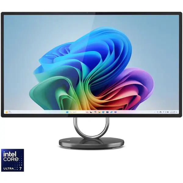Lenovo Sistem All-in-One Lenovo Yoga AIO 32ILL10 cu procesor Intel® Core™ Ultra 7 256V pana la 4.8GHz, 31.5, UHD, IPS, 16GB LPDDR5x, 1TB SSD M.2 2280 PCIe 4.0x4 NVMe, Integrated Intel® Arc™ Graphics 140V, Windows 11 Home, Storm Grey, 3Y Premium Care