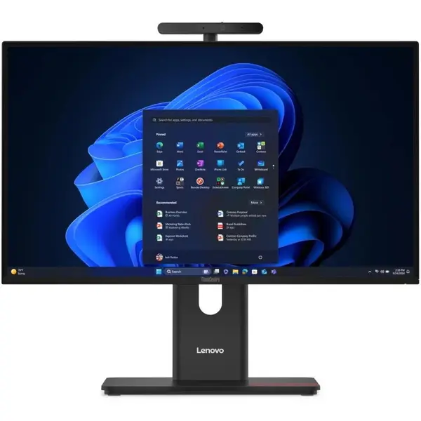 Lenovo Sistem desktop All In One PC Lenovo ThinkCentre M90a Gen 6, 23.8 inch, Full HD IPS Touch, Procesor Intel® Core™ Ultra 7 265 2.4GHz Arrow Lake, 16GB RAM, 512GB SSD, NVIDIA® GeForce RTX 4050 6GB, Camera Web, Windows 11 Pro, Negru