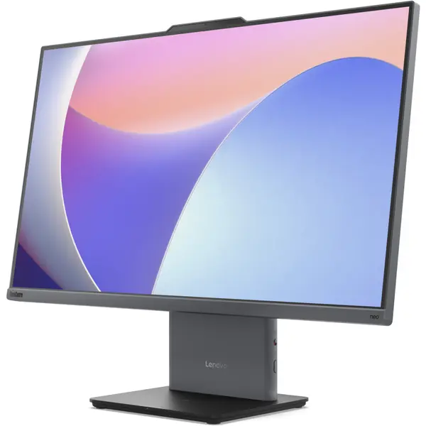 Lenovo Sistem desktop All In One PC Lenovo ThinkCentre neo 50a Gen 5, Procesor Intel® Core™ 7 240H 2.5GHz Raptor Lake, 23.8 inch, Full HD IPS, 16GB RAM, 512GB SSD, Intel Graphics, Camera Web, no OS,Gri