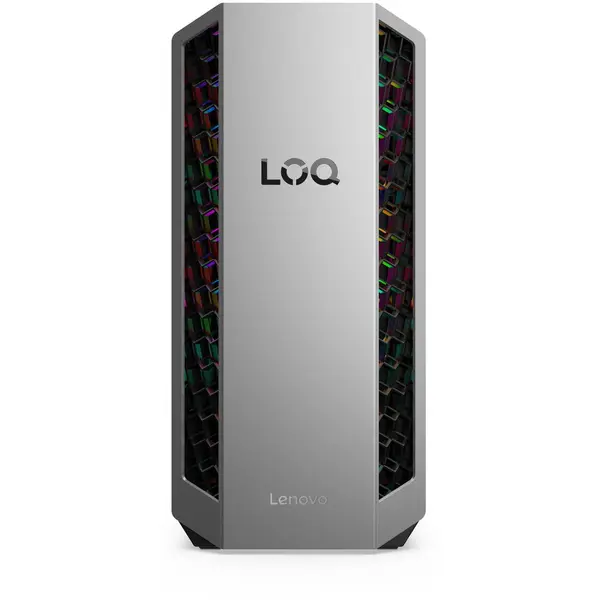Lenovo Sistem Desktop PC Lenovo LOQ-26ADR10, AMD Ryzen 7-8745HX, 32G RAM, 1TB, No OS, Tower – Luna Grey (fata) / Eclipse Black (sasiu)