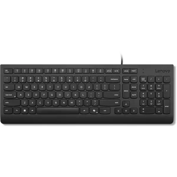 Lenovo Tastatura Lenovo Essential, cu fir, interfata USB, 103 taste, Negru