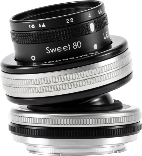 Lensbaby Composer Pro II Obiectiv, Optica Sweet 80, Montura Canon EF, Focalizare Selectiva, Corp Metal