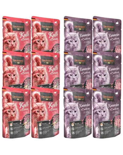 LEONARDO Finest Selection 12x85 g mix arome vitel cu morcov si iepure cu merisor