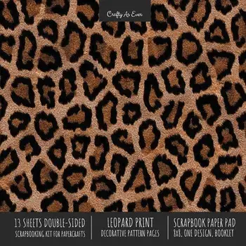 Leopard Print Scrapbook Paper Pad 8x8 Scrapbooking Kit for Cardmaking Gifts, DIY Crafts, Printmaking, Papercrafts, Decorative Pattern Pages/***