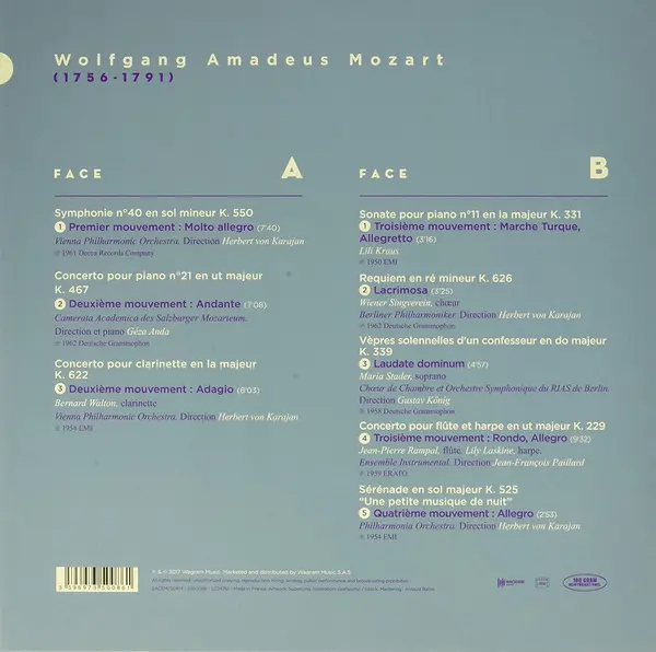 Les Chefs D'Oeuvres De Wolfgang Amadeus Mozart | Various Artists