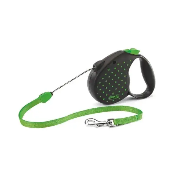 Lesa retractabila cu fir Flexi Verde M 5 m 25 kg