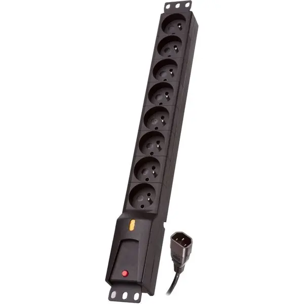 LESTAR Prelungitor multiplu Lestar, 8 prize, 1.5m, Negru