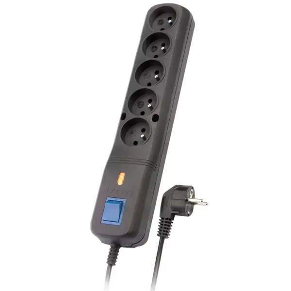 LESTAR Protector de supratensiune LV-530W 1,5M NEGRU