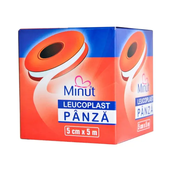 Leucoplast din panza, 5x5 cm, Minut