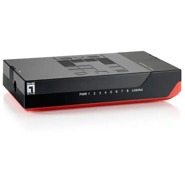 LEVELONE Switch Level One 8-Port Gigabit Ethernet, 8xRJ45 10/100/1000, silentios, alimentare externa, desktop