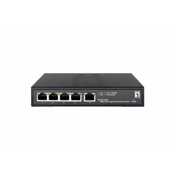 LEVELONE Switch LevelOne Gigabit GES-2105P, 5 porturi, 4 porturi PoE, 1000Mbps