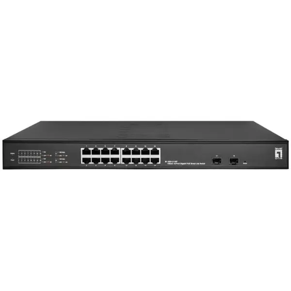 LEVELONE Switch LevelOne Gigabit GES-2118P, 18 porturi, 16 porturi PoE, 1000 Mbps