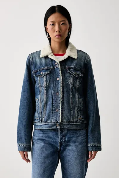 Levi's geacă de blugi pentru femei din bumbac ORIGINAL SHERPA