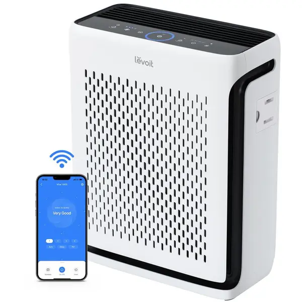 LEVOIT Purificator aer LEVOIT Vital 100S Smart LAP-V102S-WEU, True HEPA, 32W, Control inteligent, nivel zgomot 23 – 52 dB