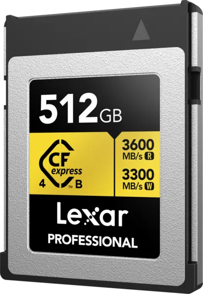 Lexar CFexpress 4.0 Pro Gold R3600/W3300 512GB, Card memorie CF Express