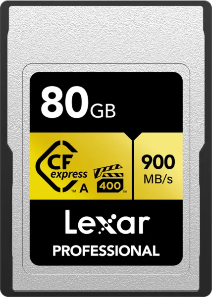 Lexar CFexpress Pro Gold R900/W800 - VPG400 (Type A) 80GB, Card memorie