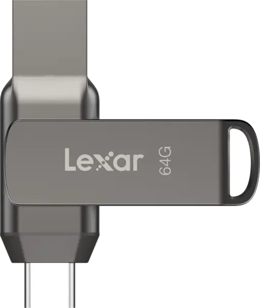Lexar JumpDrive Dual Drive D400 Type-C/Type-C & Type-A, up to 130MB/s read (USB 3.1) 64GB, Stick memorie USB, memorie externa