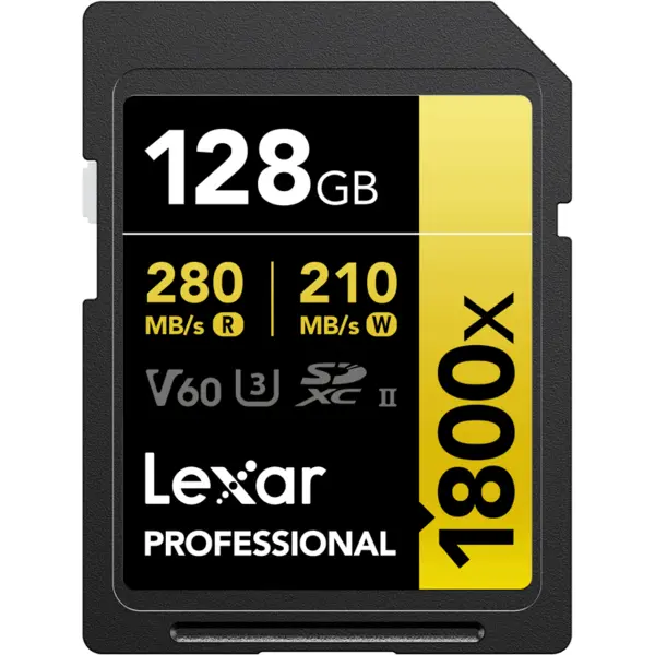 Lexar Lexar SDXC Pro 1800x U3 UHS-II R280/W210 (V60) 128 GB