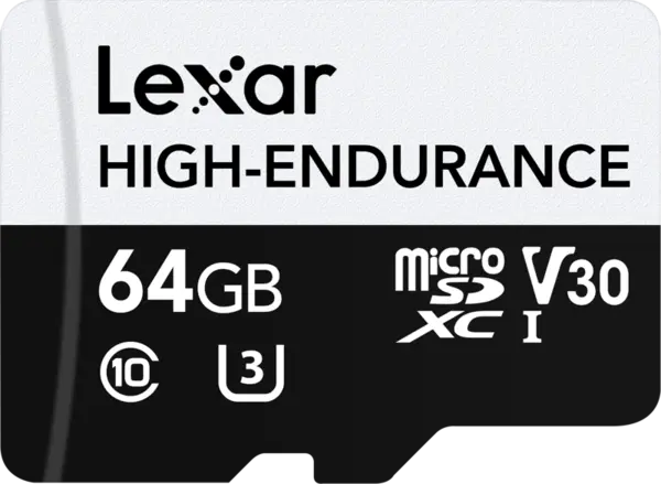 Lexar microSDXC High-Endurance UHS-I/U3/10 R100/W35 (V30) 64GB, Card memorie