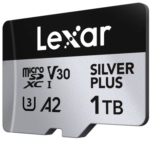 Lexar microSDXC Professional SILVER Plus UHS-I/U3/A2/4K R205/W150 (V30) 1TB, Card memorie MicroSD